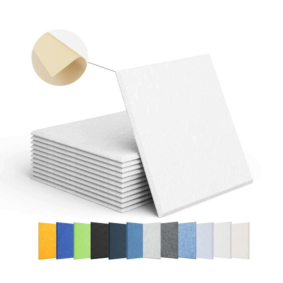 Panel Acústico Amantech de 12 Paquetes Autoadhesivos,