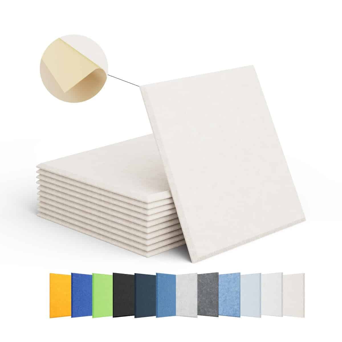 Panel Acústico Autoadhesivo Amantech de 12 -s (Beige)