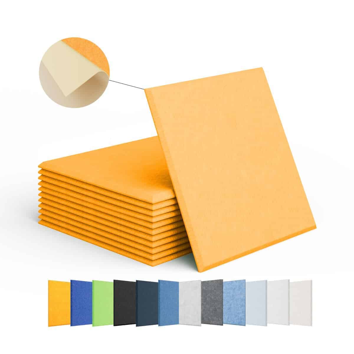 Panel Acústico Autoadhesivo Amantech de 12 -(Naranja)