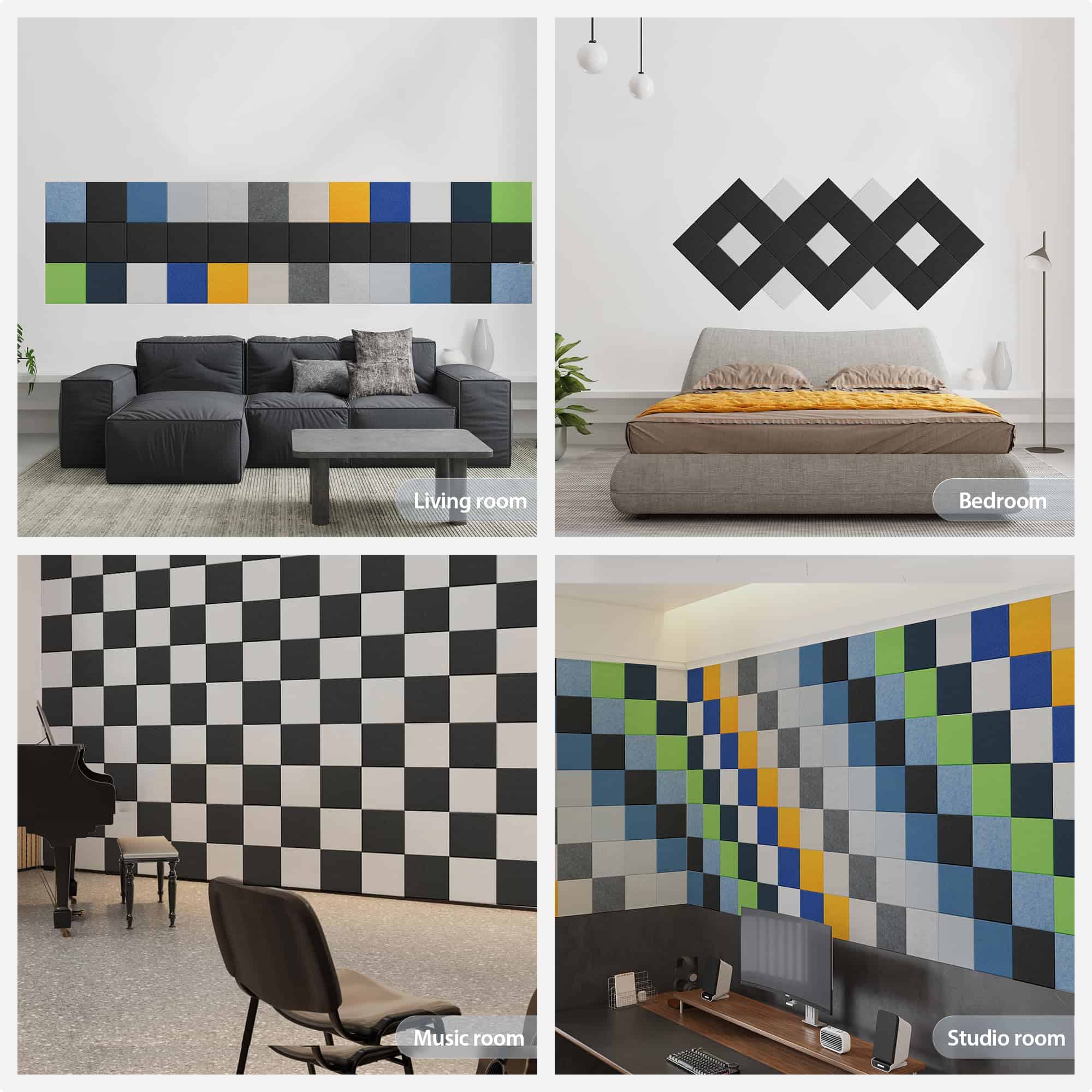 Paquete de 12 Paneles Acústicos -Negro - Imagen 8