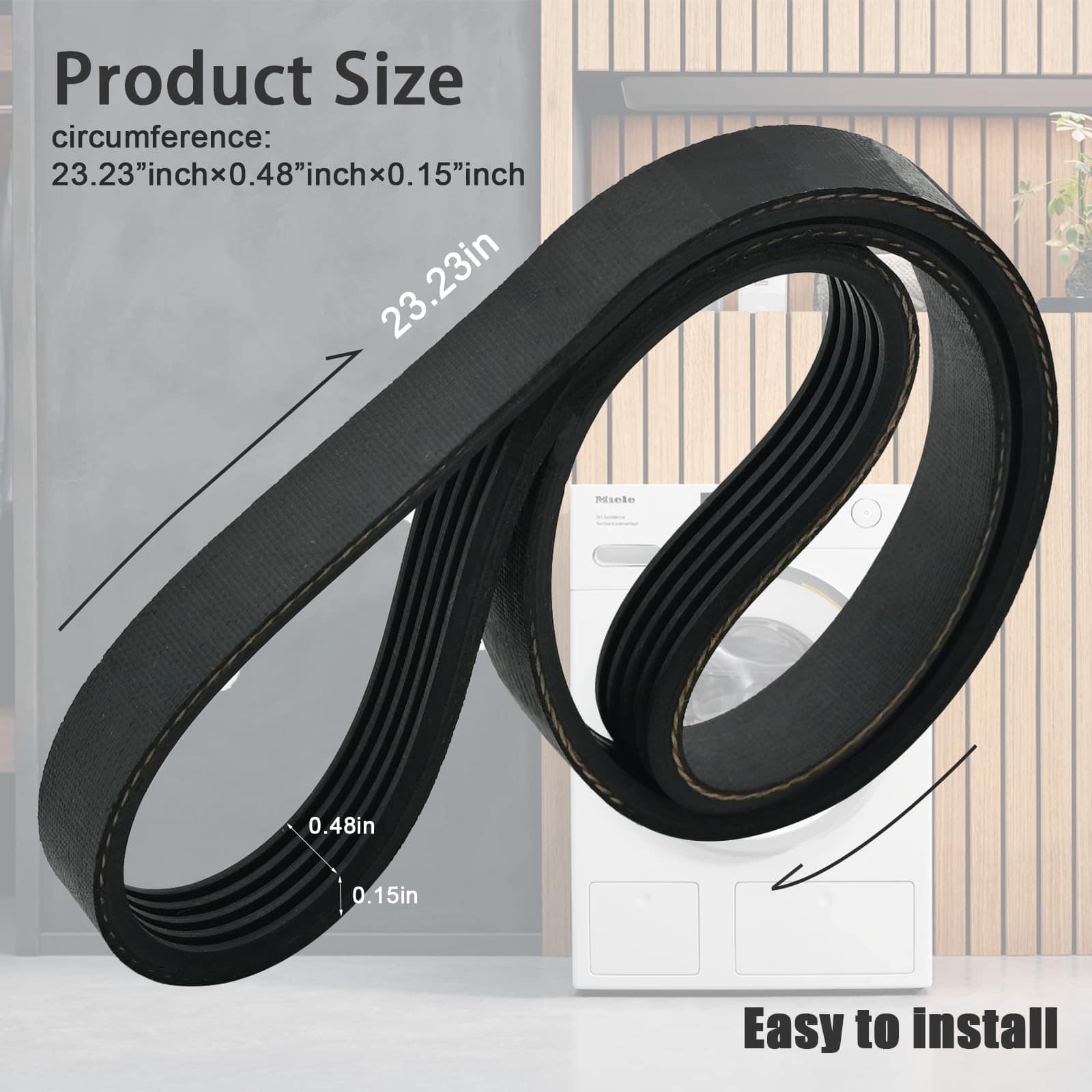 Correa de Lavadora WE12X27300 Compatible con Whirlpool - Imagen 3