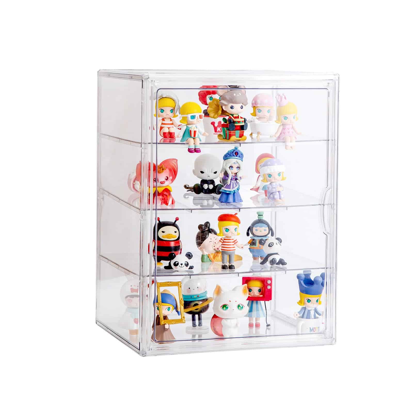 BOHOIDEE 4 Tiers Clear Acrylic Display Case for Closet,