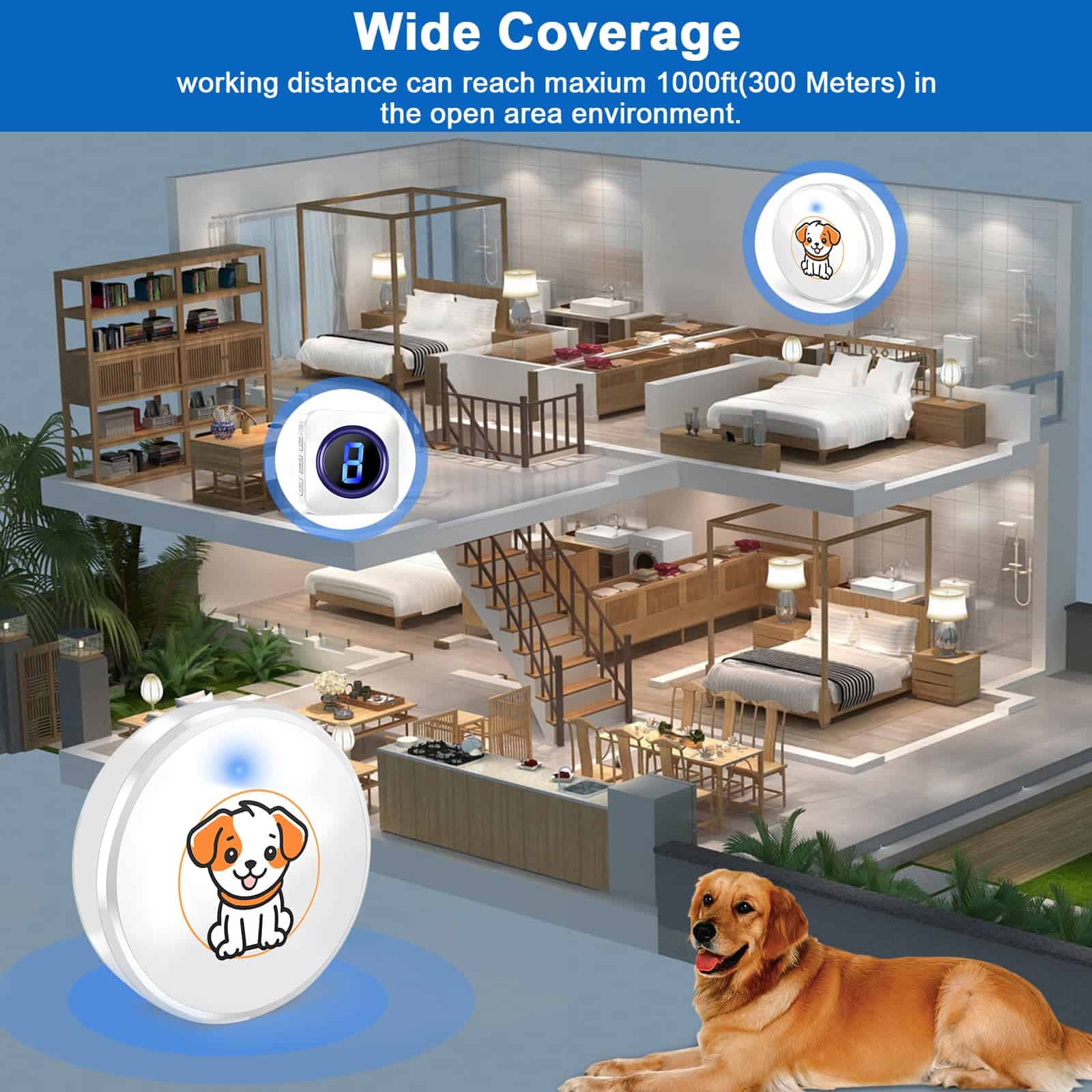 Timbre para Perro SURFOU para Entrenamiento de Interior de - Imagen 6