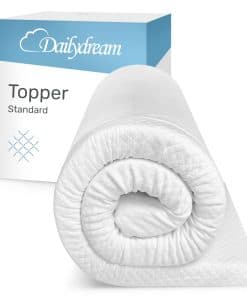 Topper de colchón viscoelástico -Blanco