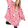 Manta con capucha de gran tamaño con estampado de panda de