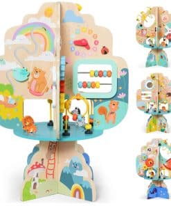 Centro de Actividades de Árbol de Madera Upyearling - Cubo