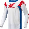 Jersey de Motocross Alpinestars Honda -Blanco/Azul Brillante