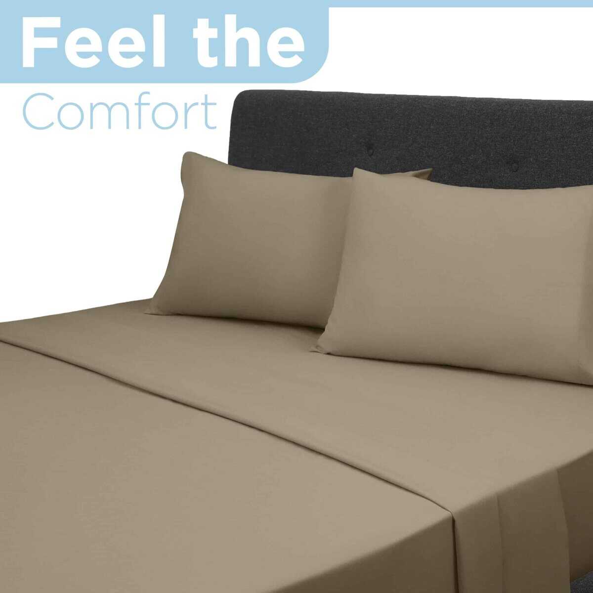 Juego de Sábanas de 4 Piezas para Cama King de Mezcla de - Imagen 5