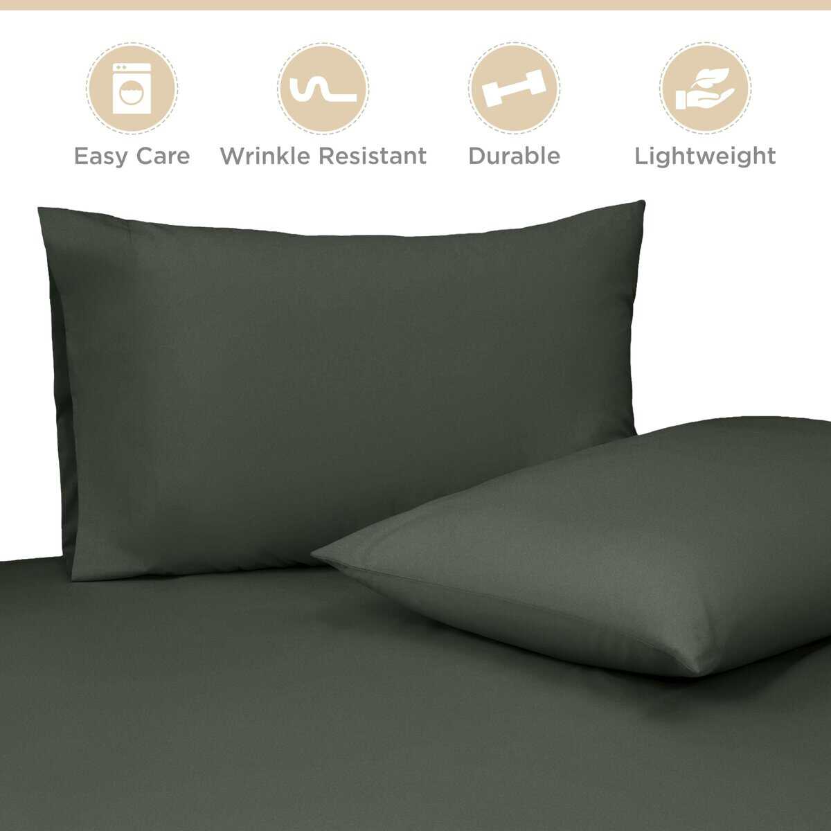 Juego de Sábanas de Algodón Mezclado de 4 Piezas Queen | - Imagen 8