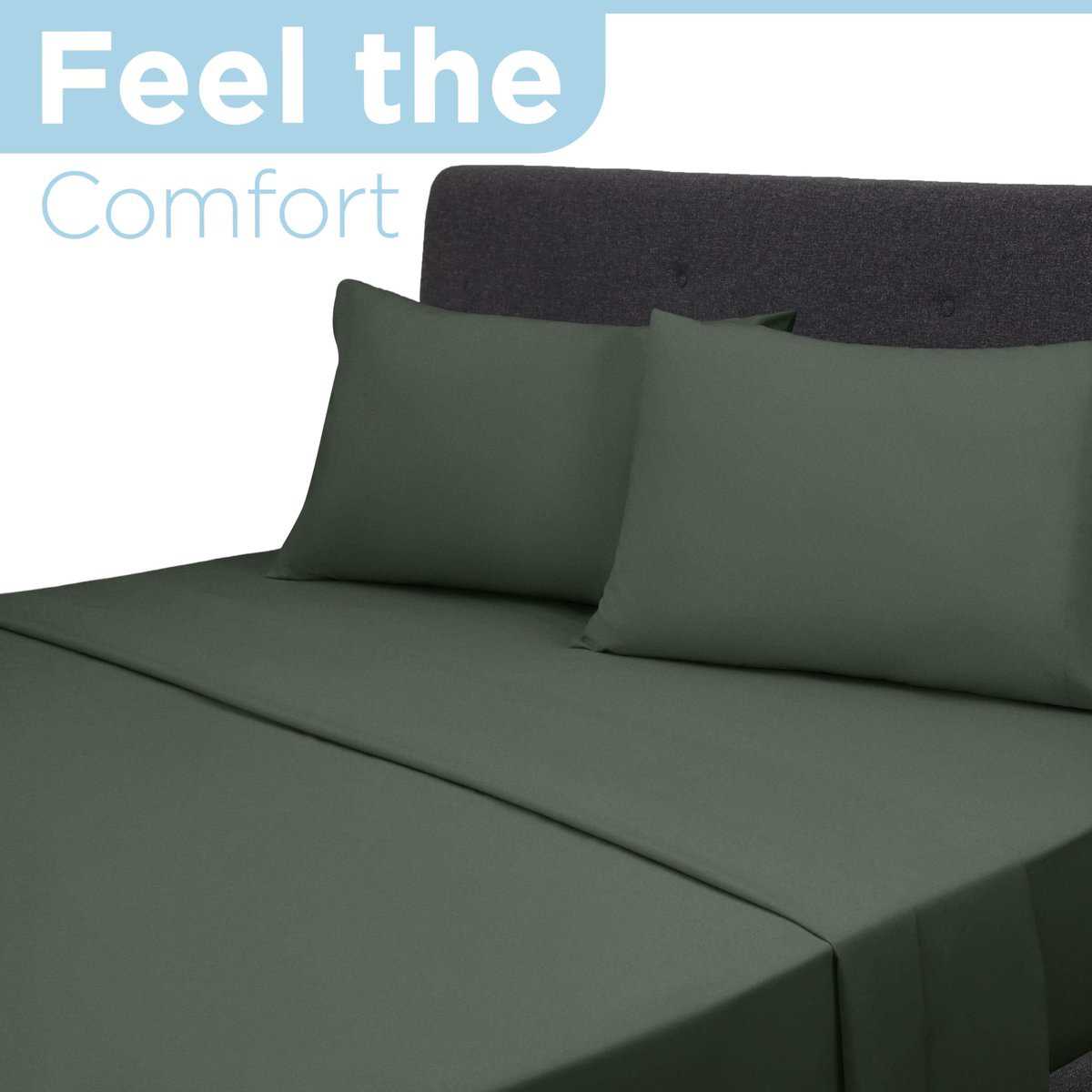 Juego de Sábanas de Algodón Mezclado de 4 Piezas Queen | - Imagen 5