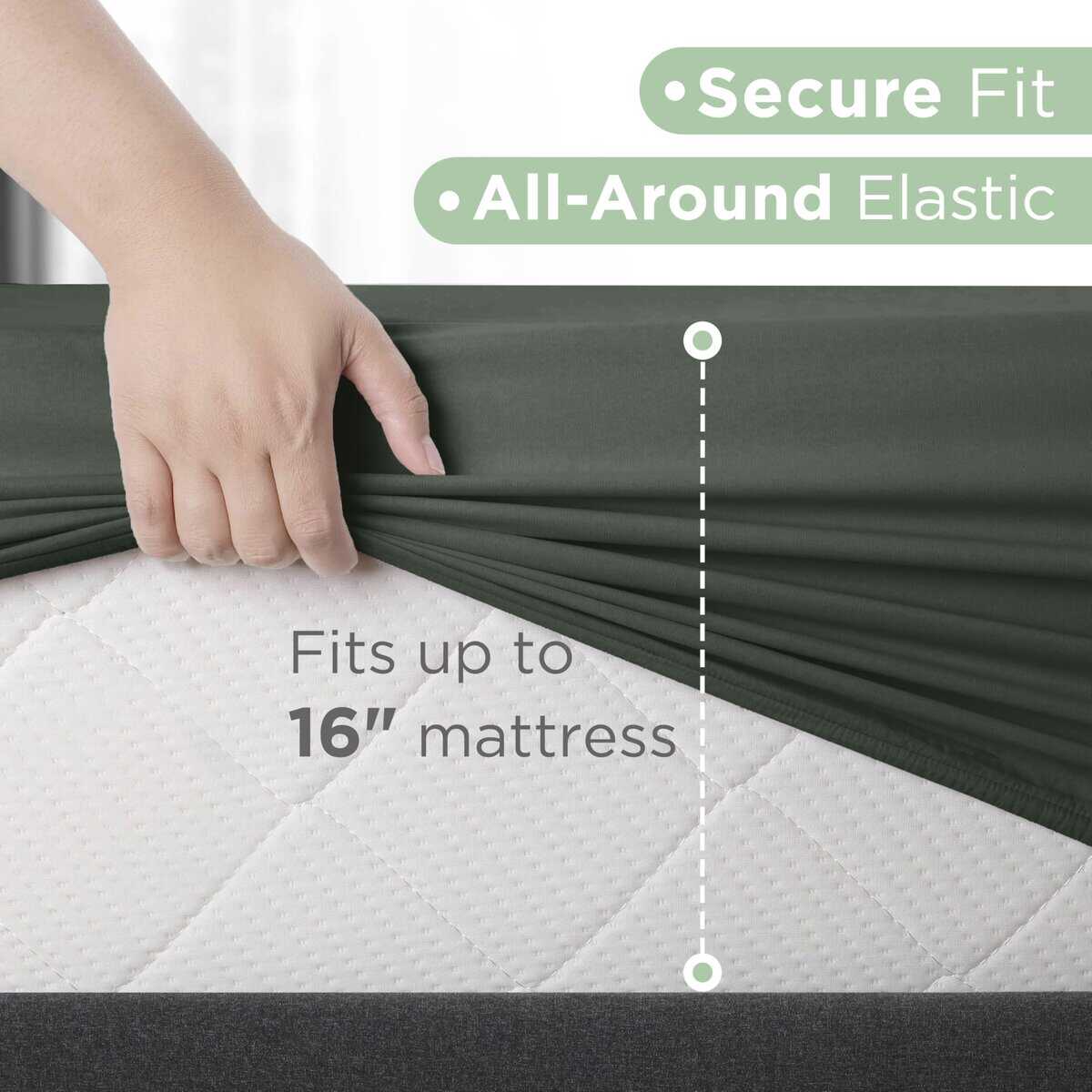 Juego de Sábanas de Algodón Mezclado de 4 Piezas Queen | - Imagen 4