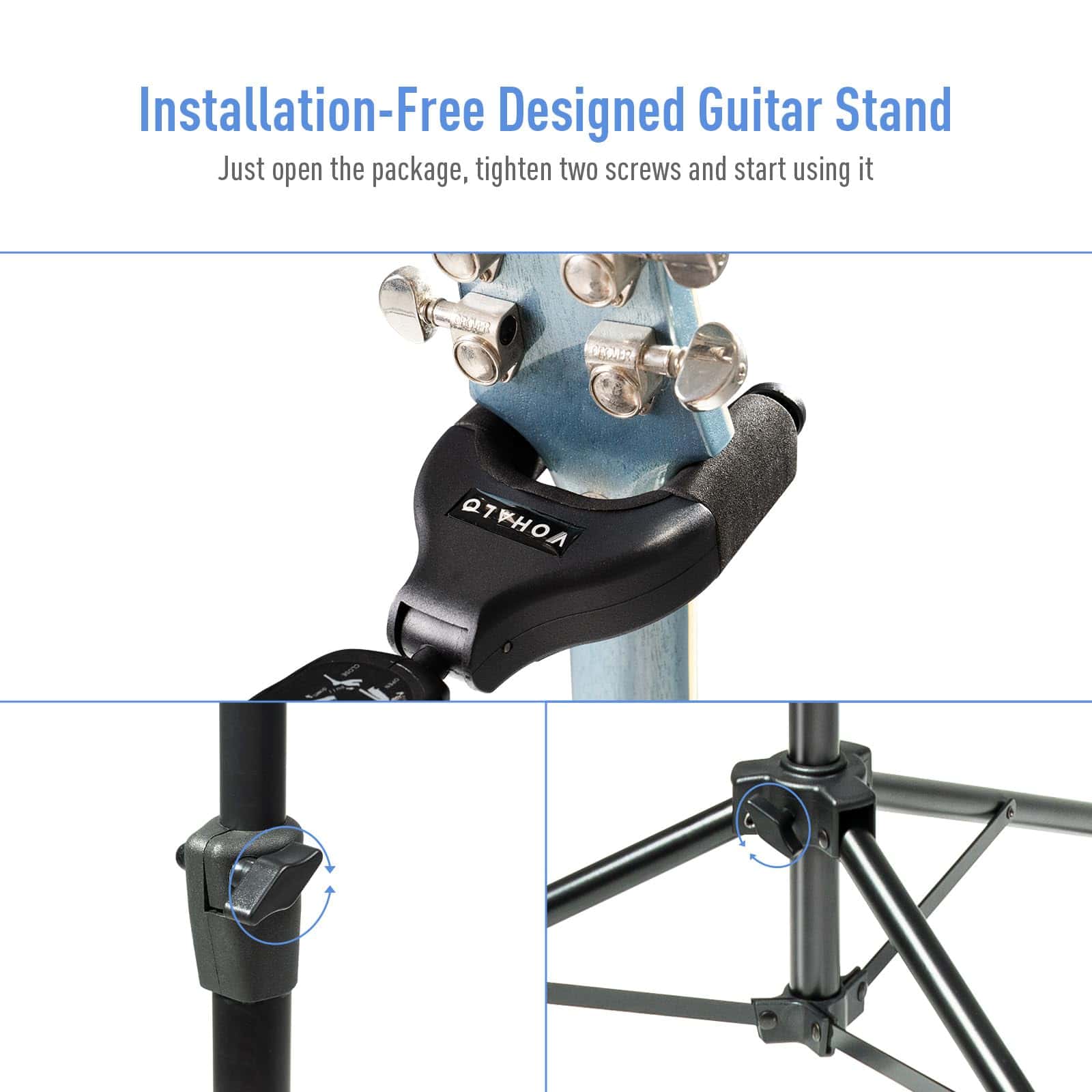 Soporte para Guitarra Ajustable para Guitarras Acústicas, - Imagen 7