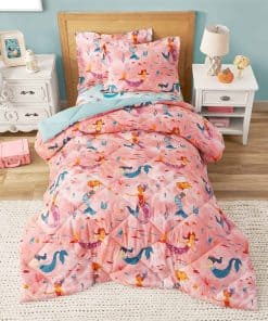 Juego de Ropa de Cama Gemela de Sirenas para Niñas, 2