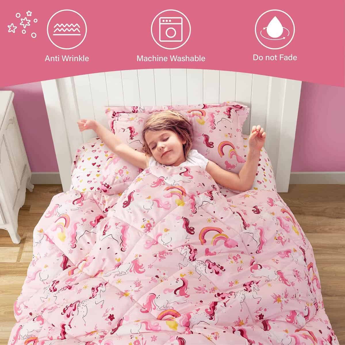 PPOLCA Juegos de Colchas Gemelas de Unicornio para Niños, 2 - Imagen 4