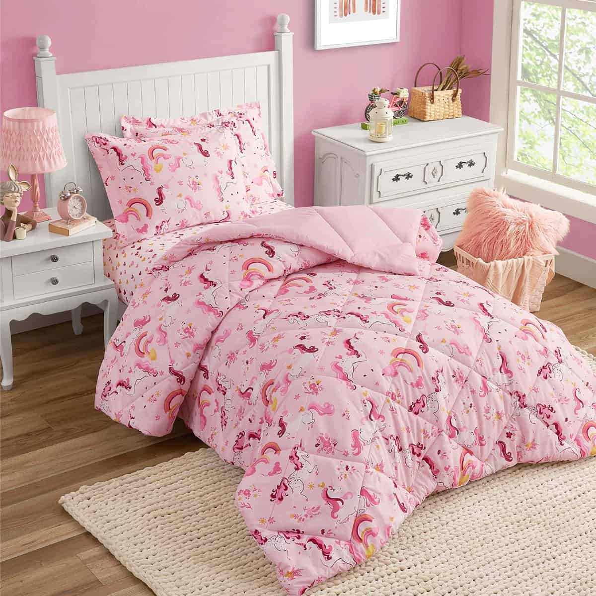 PPOLCA Juegos de Colchas Gemelas de Unicornio para Niños, 2 - Imagen 3