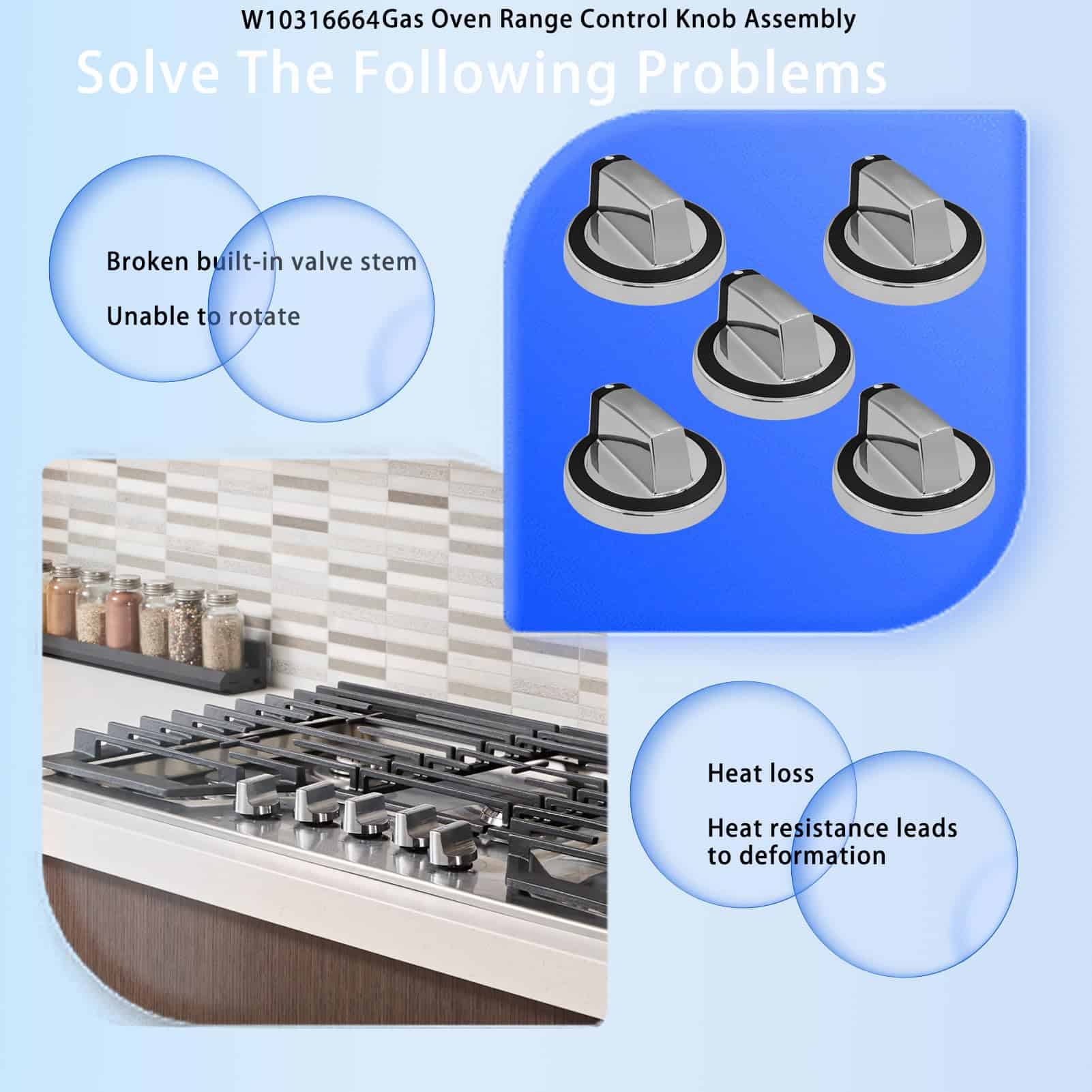 Nuevo Ensamblaje de Perilla de Control de Horno de Gas - Imagen 3