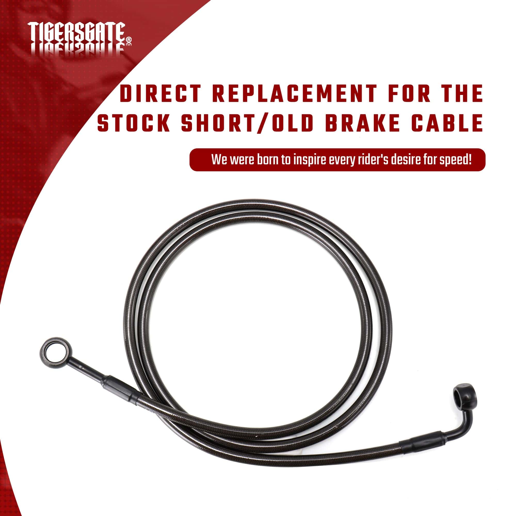 TIGERSGATE Dyna/Softail Ape Hangers Extended Front Brake - Imagen 7