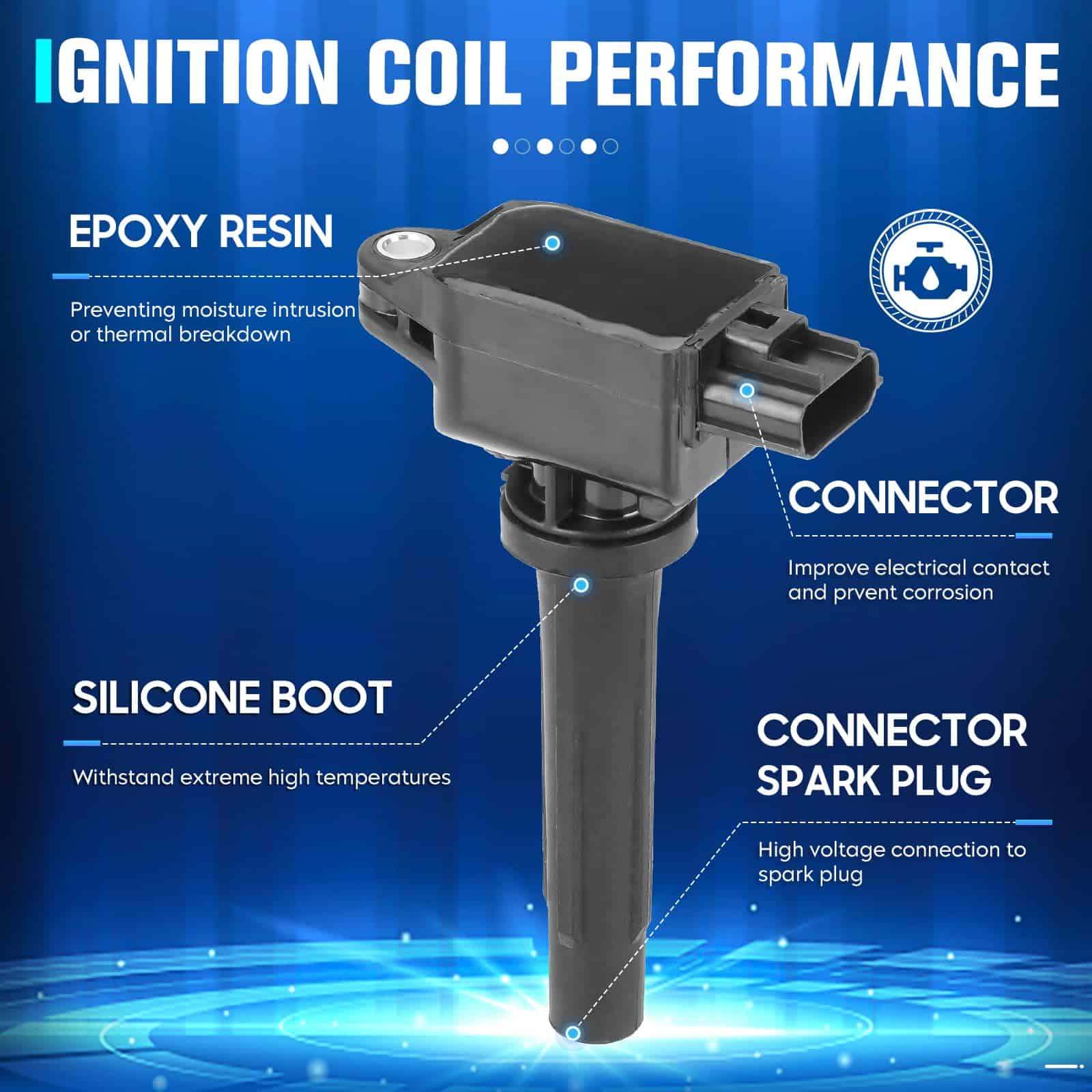 Conjunto de 4 Bobinas de Encendido Compatible con Mazda 3 6 - Imagen 4