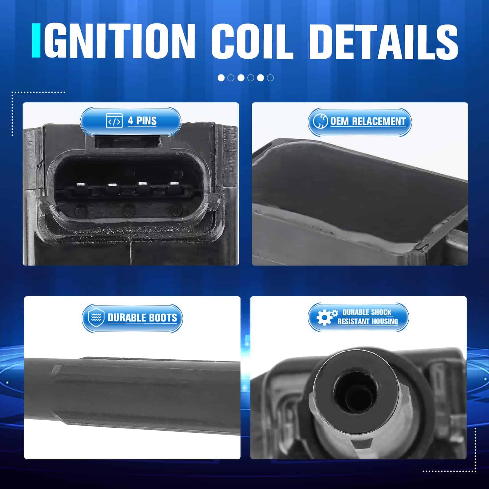 Conjunto de 4 Bobinas de Encendido Compatible con Mazda 3 6 - Imagen 5