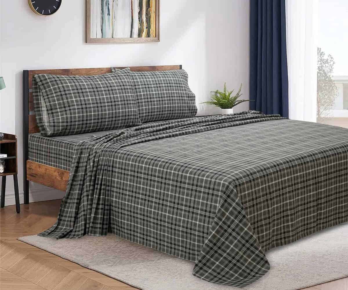 Juego de sábanas de franela 100% algodón de 3 piezas Bliss - Imagen 3