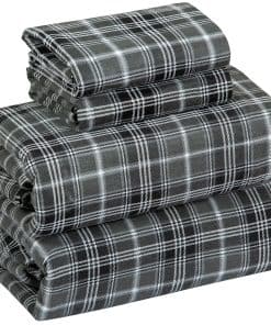 Juego de sábanas de franela 100% algodón de 3 piezas Bliss