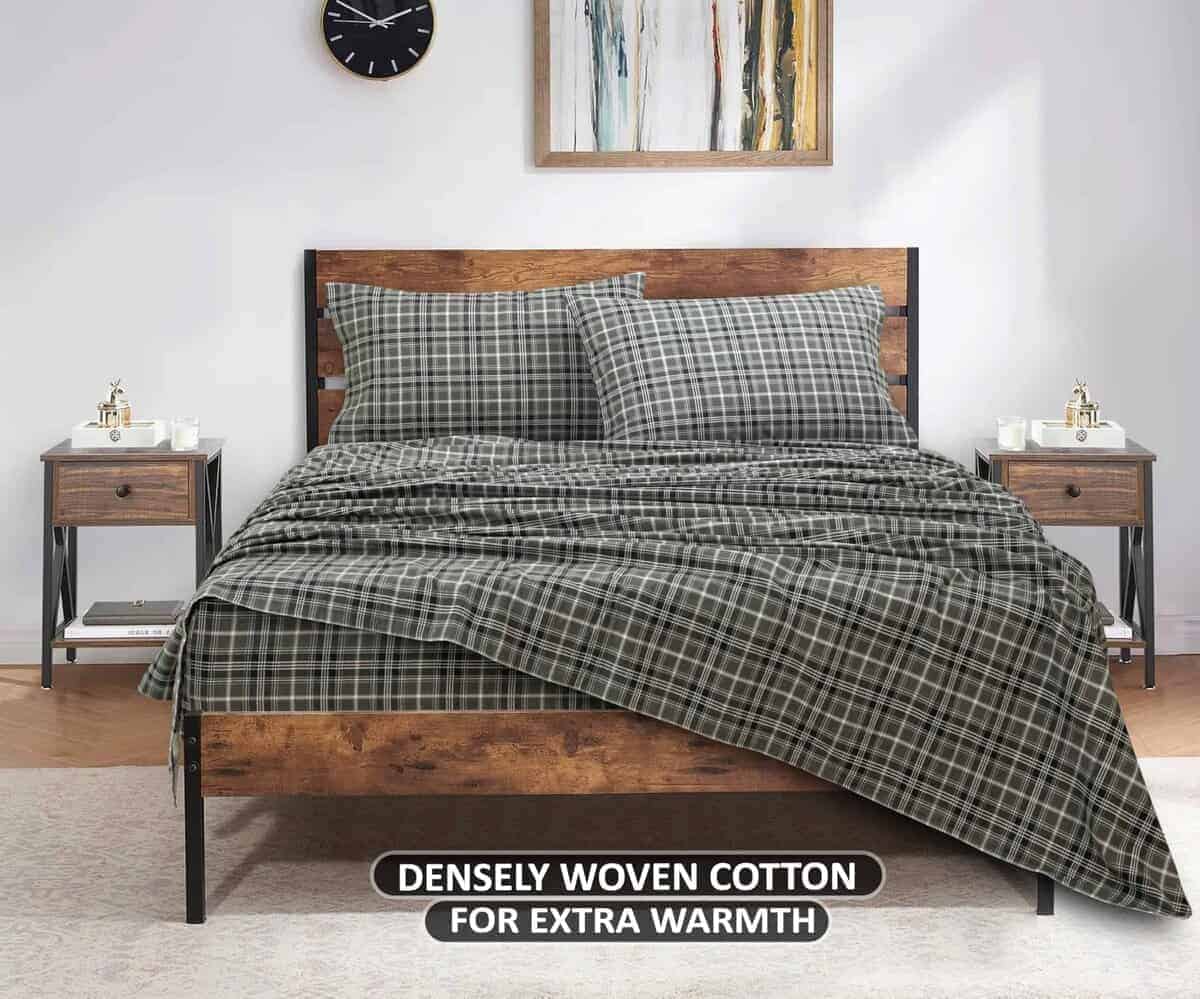 Juego de sábanas de franela 100% algodón de 3 piezas Bliss - Imagen 5