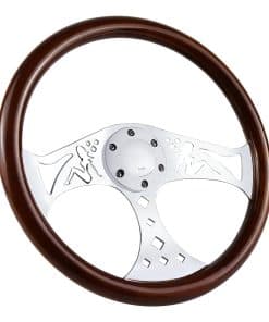 Volante de Carreras de Madera de 15 Pulgadas Estilo Clásico