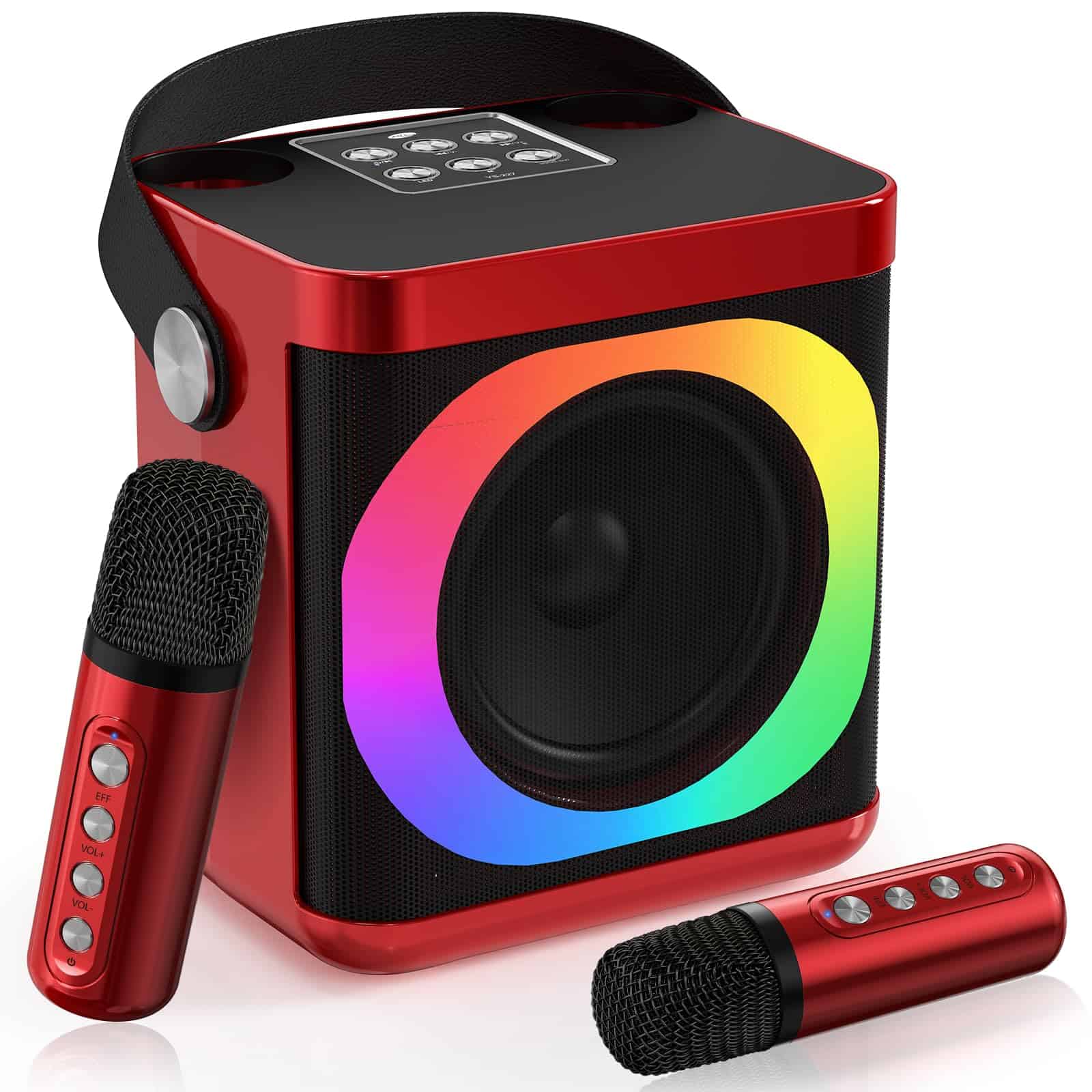 Máquina de Karaoke con 2 Micrófonos Inalámbricos, XIZJ 2023