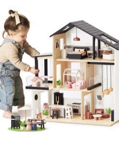 Casa de Muñecas Tiny Land, Casa de Muñecas Familiar Moderna