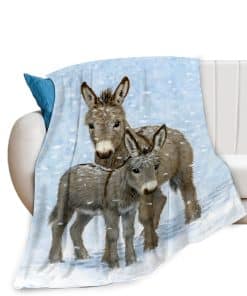 Manta de Regalo de Burro para Niñas y Mujeres - Suave,