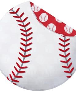 Manta de béisbol redonda de doble cara con estampado,