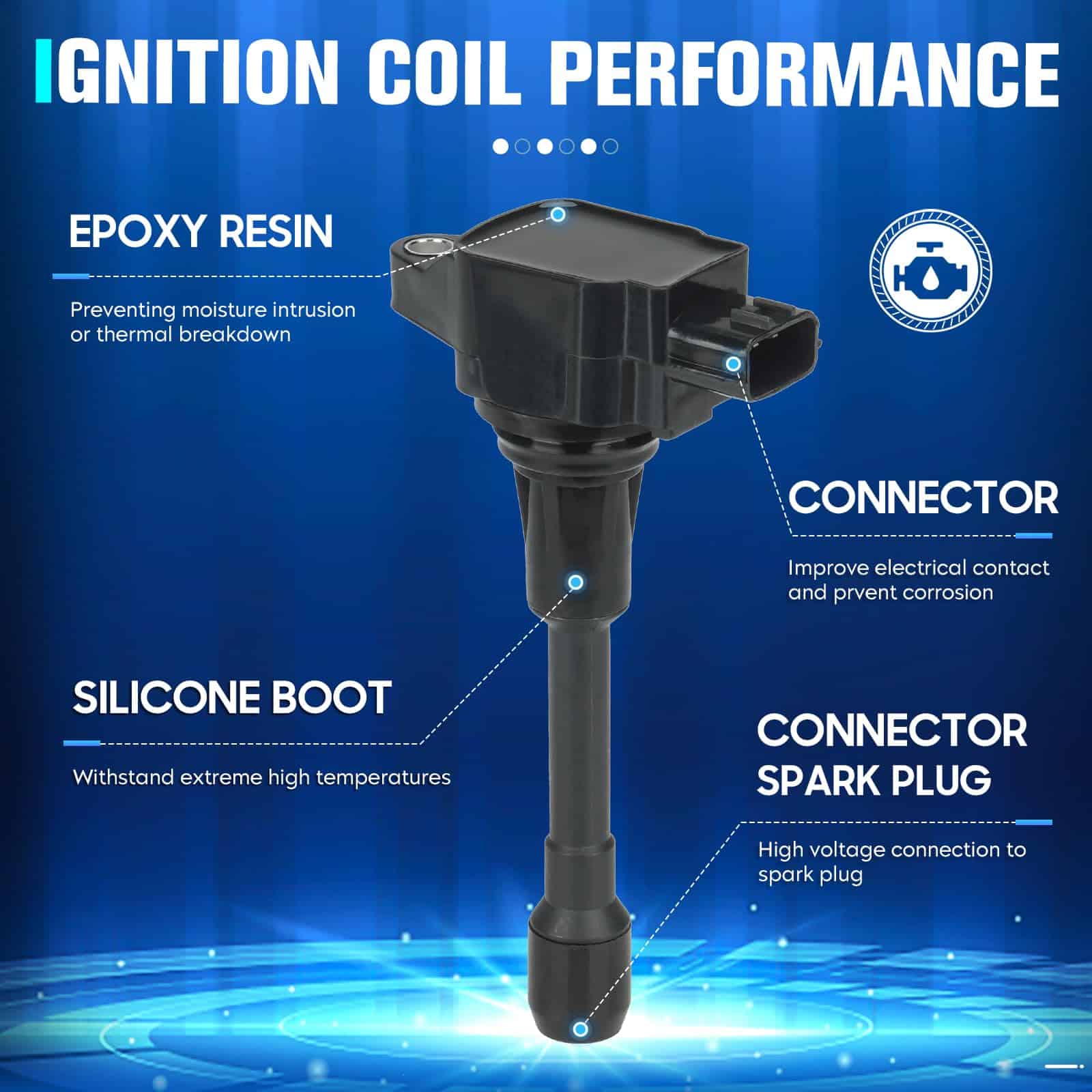 Conjunto de 4 Bobinas de Encendido y 4 -F549 9029 - Imagen 4