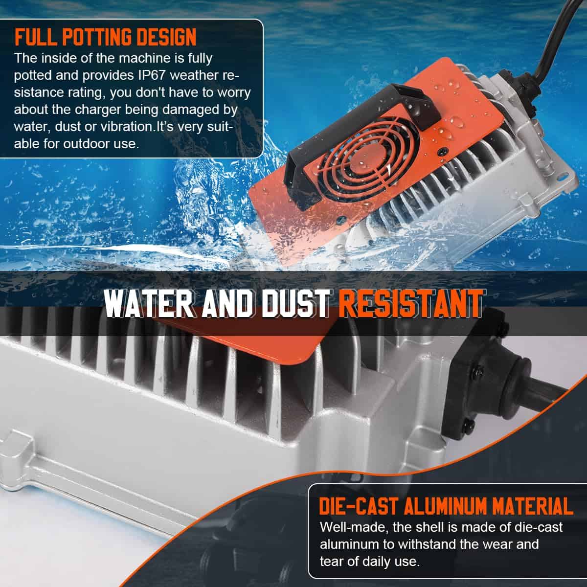 Cargador de batería para carrito de golf de 48V 18A para - Imagen 7