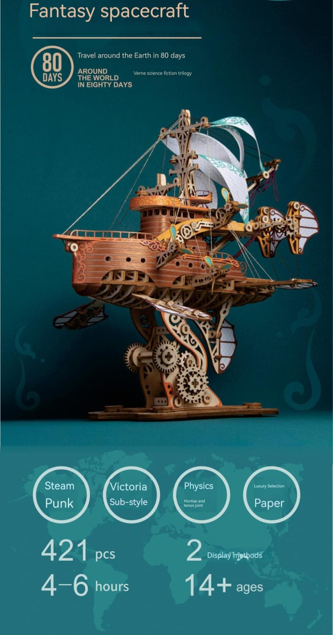 howCat Rompecabezas 3D de Madera para Alrededor de la - Imagen 5