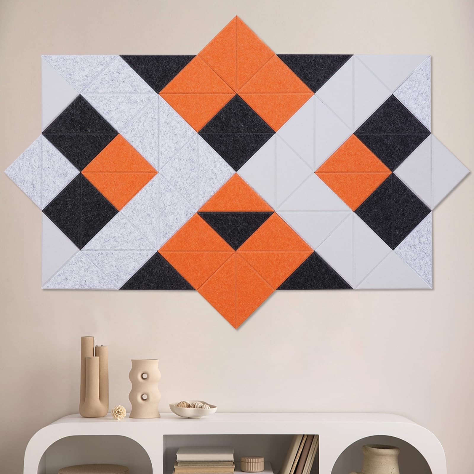 Panel Acústico Triangular Autoadhesivo Tutmyrea de 64