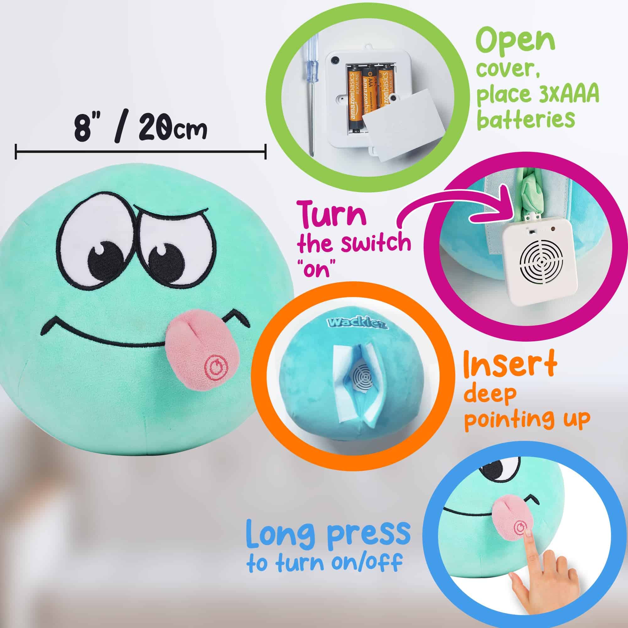 Peluche Hablador Wacky Pass - Reproduce Música de Baile y - Imagen 7