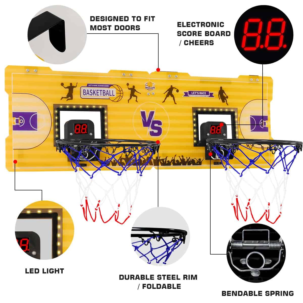 Canasta de Baloncesto para Interiores FBSPORT, Canasta de - Imagen 3