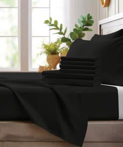 Juego de sábanas Split King de 7 piezas 100% viscosa de