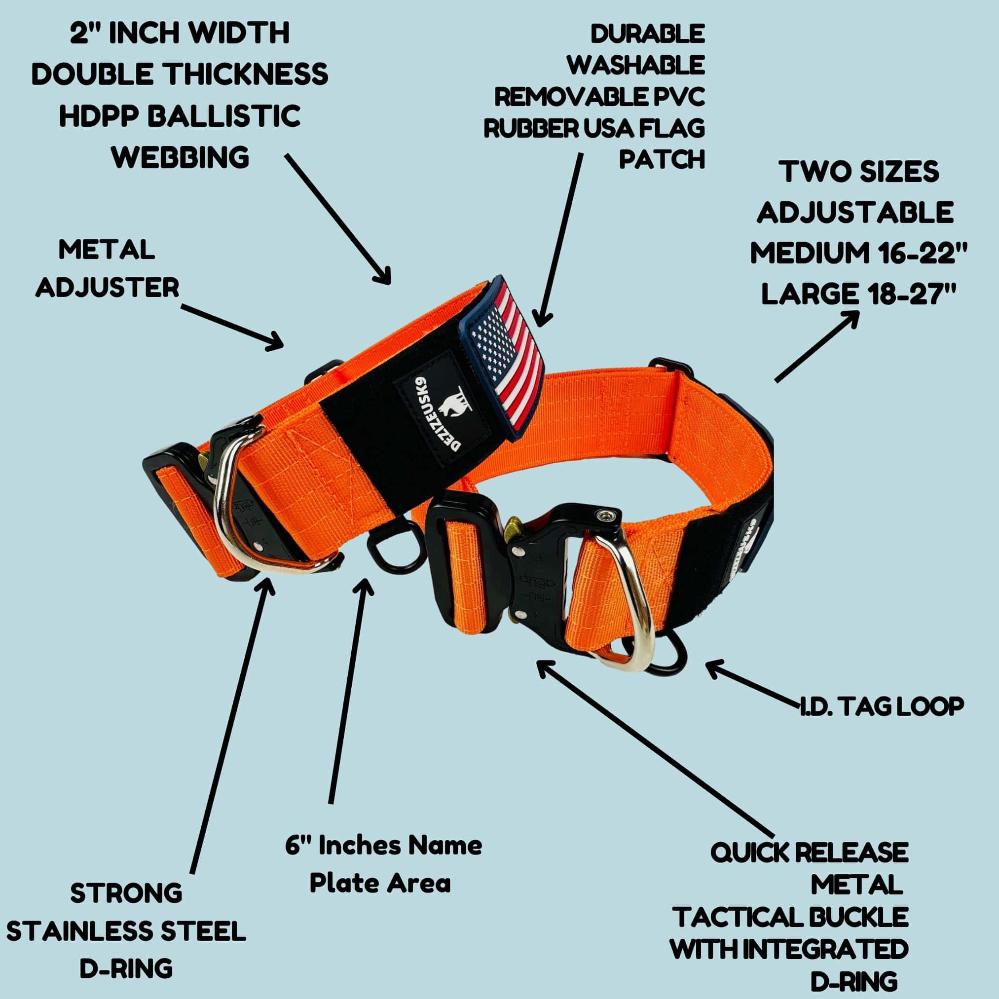 Collar táctico de 2 pulgadas para perros - Collares gruesos - Imagen 3