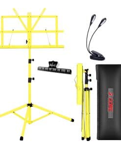 5 Core Music Stand, 2 en 1 Soporte Plegable Ajustable para