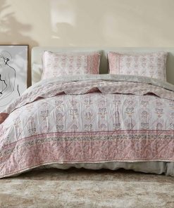 Juego de Edredón Vintage Floral para Cama Matrimonial/Queen