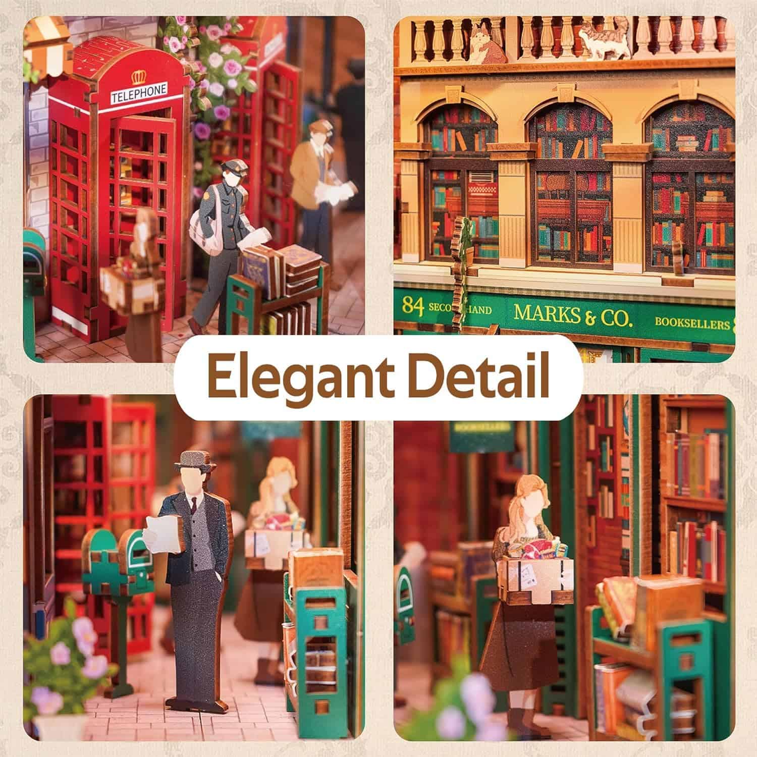 Kit de rincón de libros, kit de libro en miniatura DIY, Kit - Imagen 6