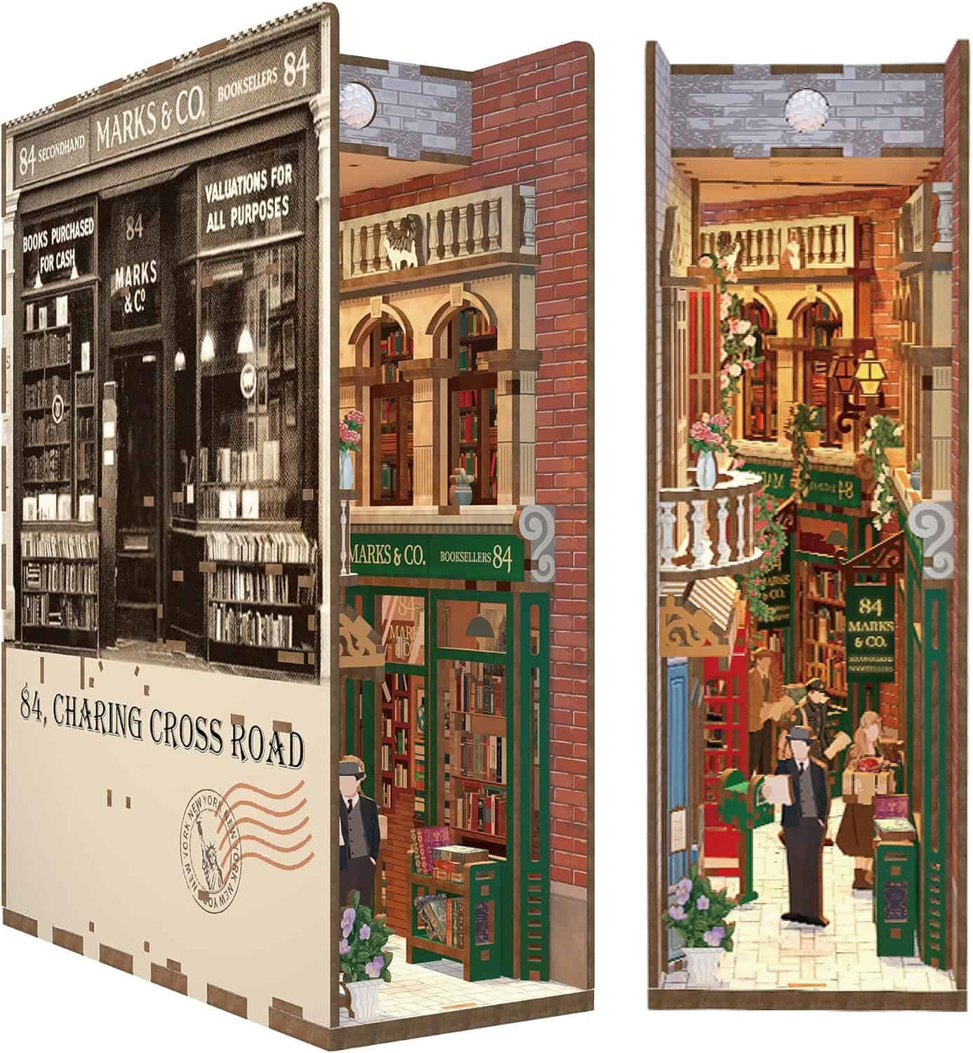 Kit de rincón de libros, kit de libro en miniatura DIY, Kit