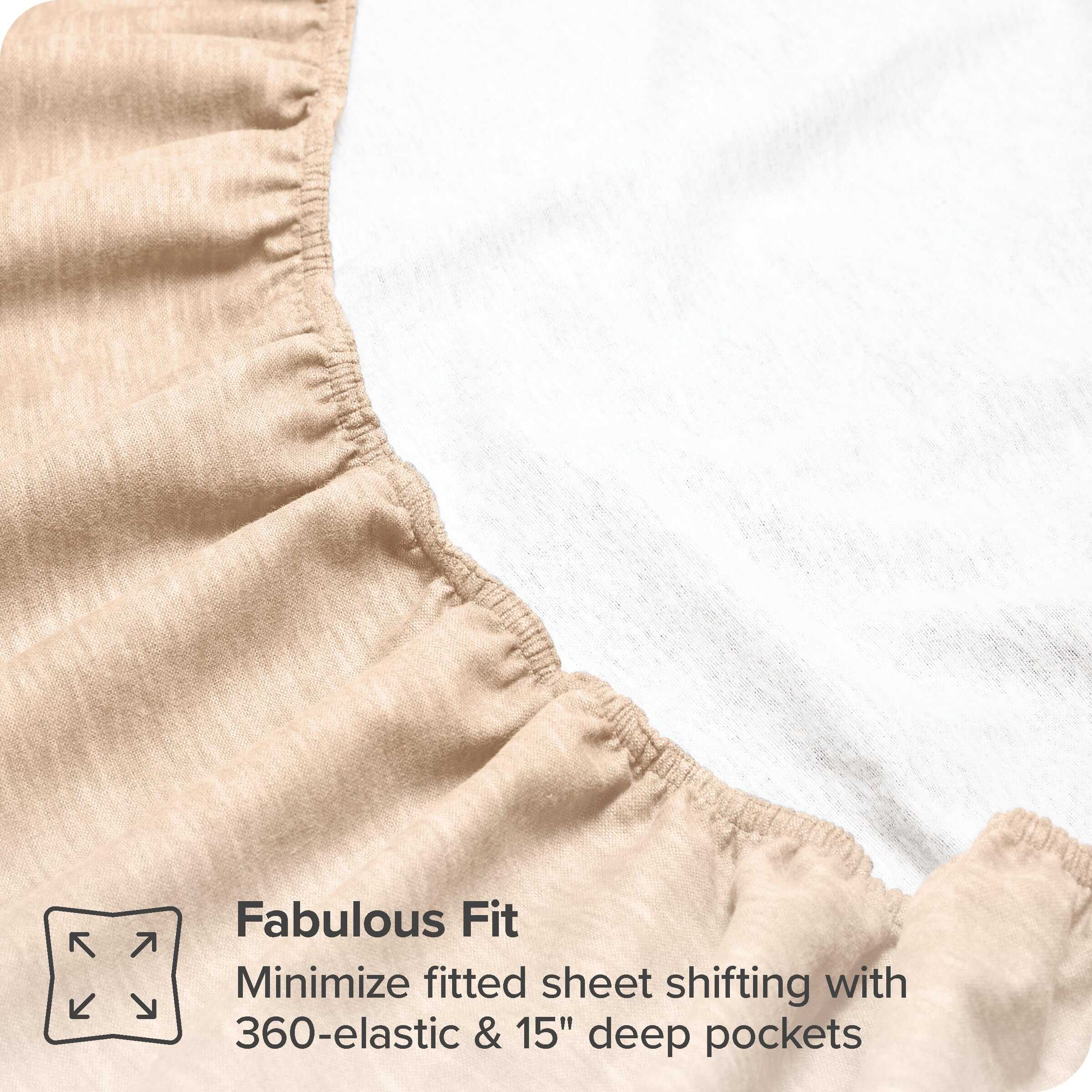 Juego de sábanas de franela Bare Home Prints, -Avena jaspead - Imagen 6