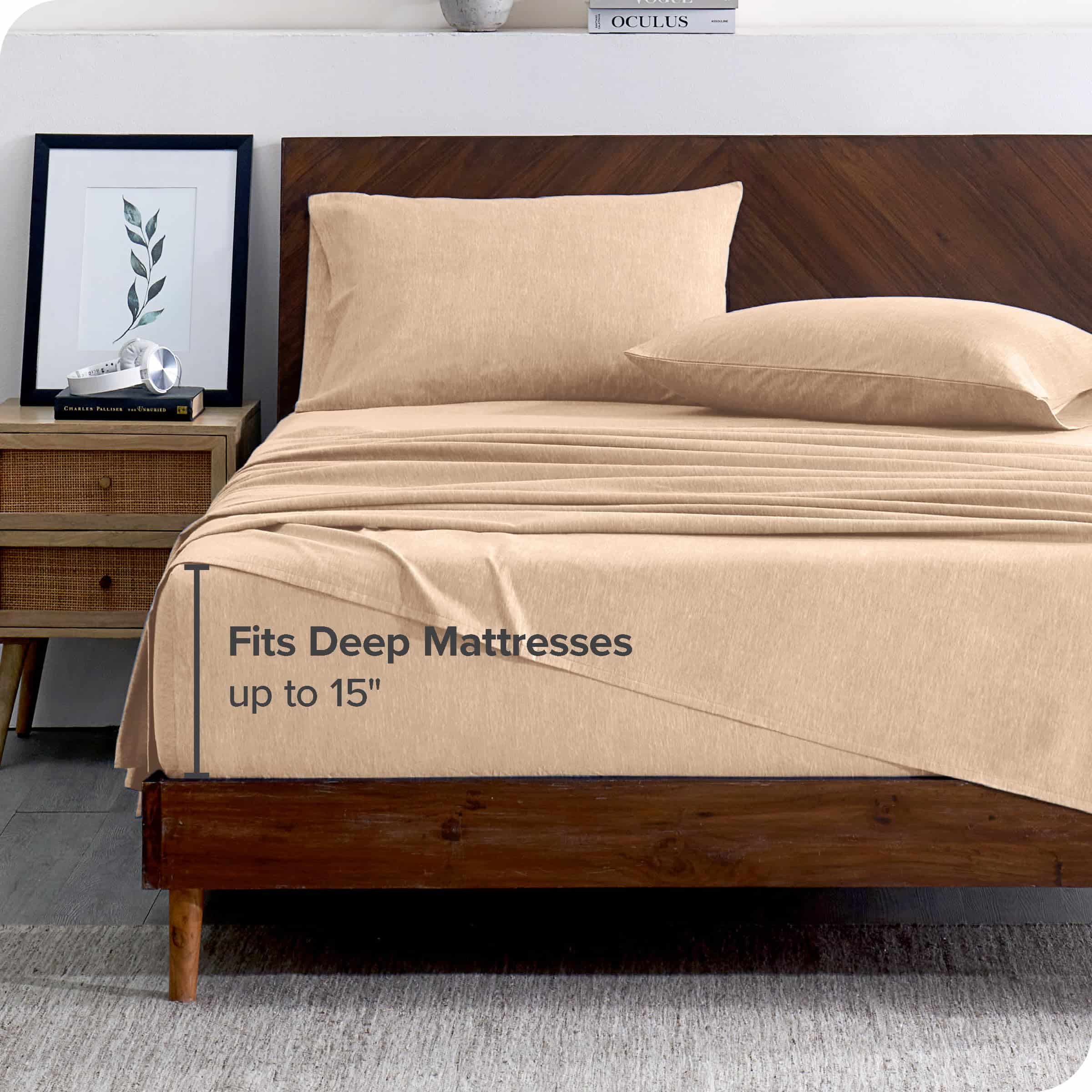 Juego de sábanas de franela Bare Home Prints, -Avena jaspead - Imagen 5