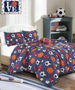 Set de Edredón de 3 Piezas de Bolas Deportivas para Niños
