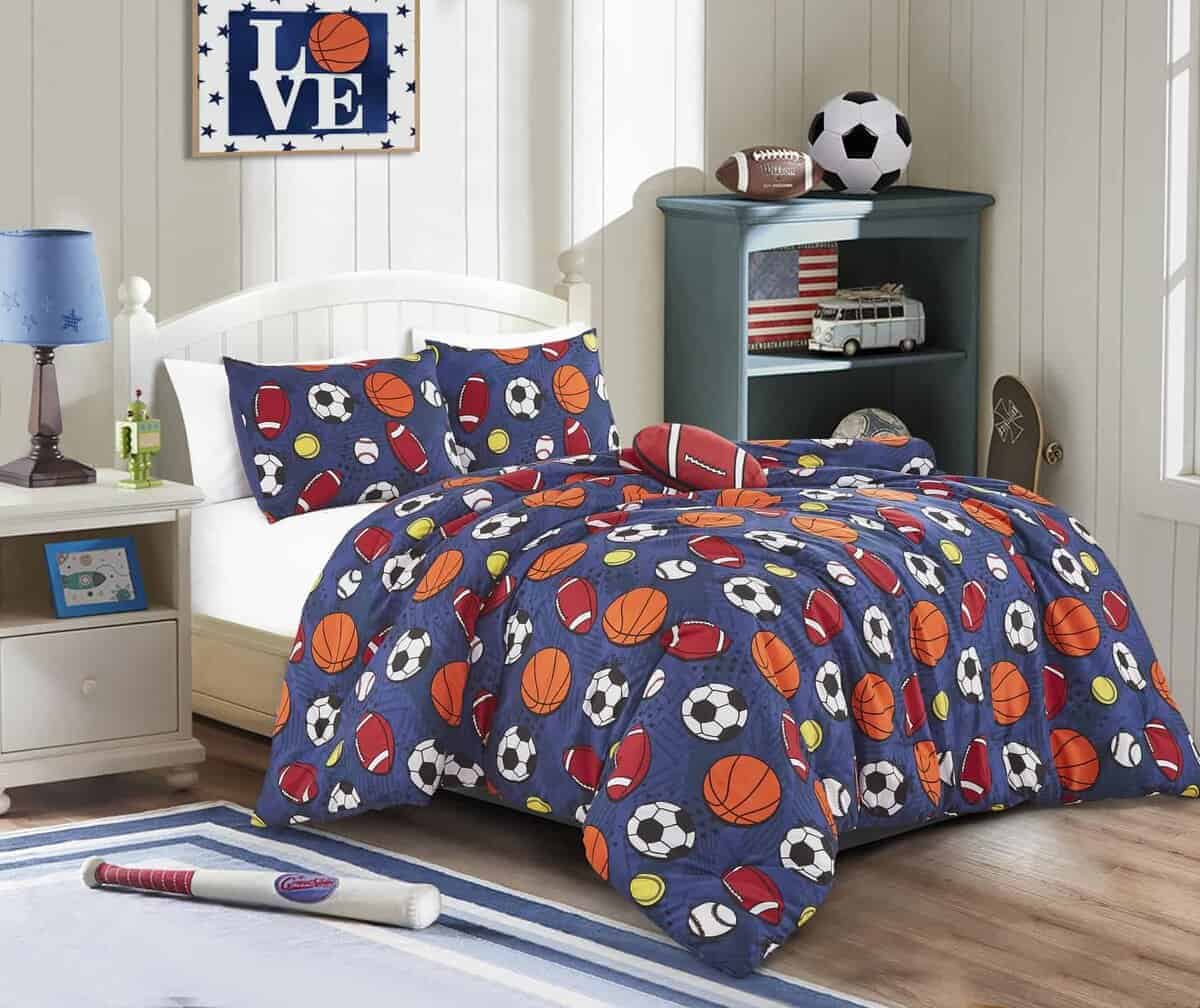 Set de Edredón de 3 Piezas de Bolas Deportivas para Niños