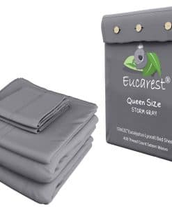 Juego de sábanas 100% Eucalipto Tencel -Gris tormenta