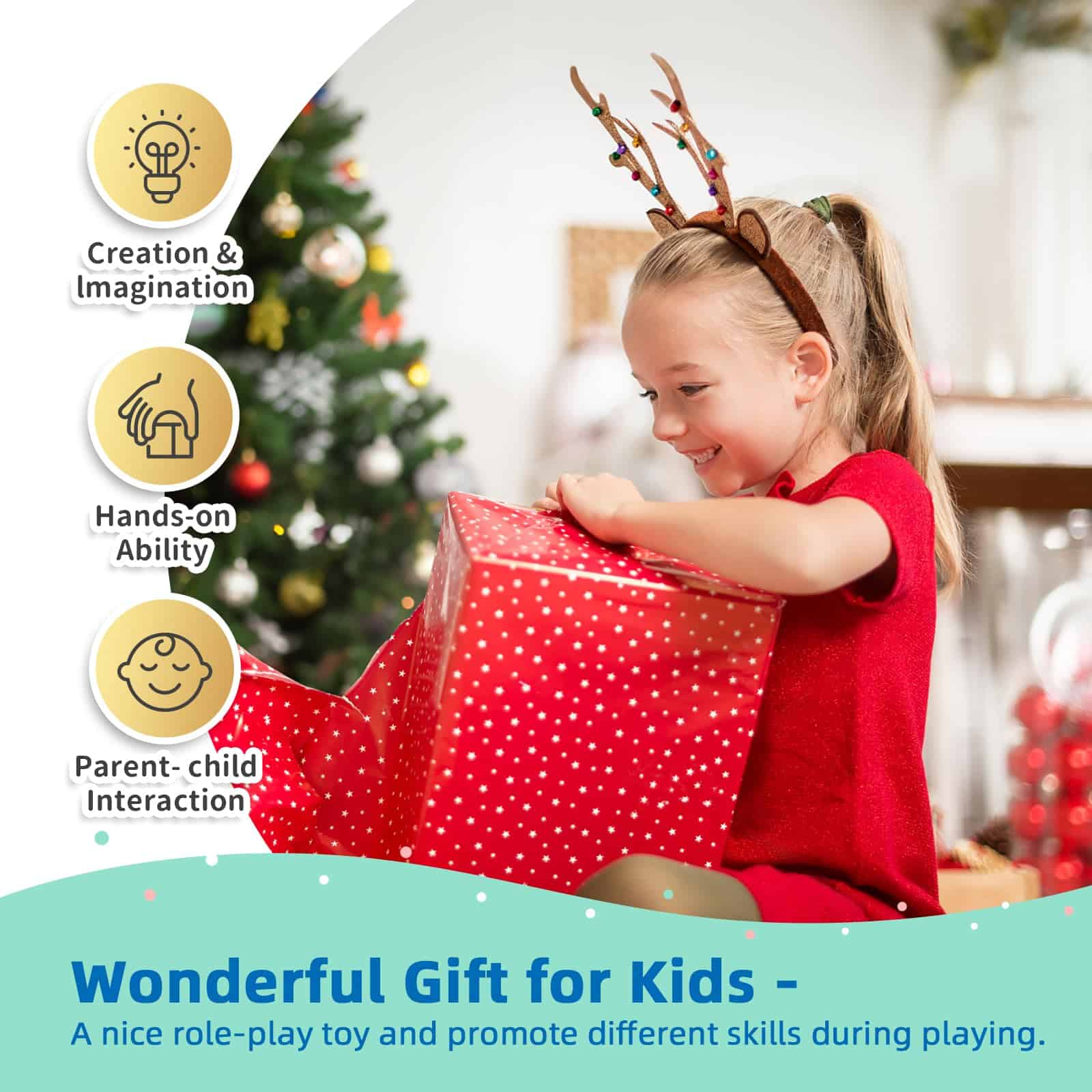 Casa de Muñecas de Madera OOOK con Ascensor Levadizo - 2.6 - Imagen 9