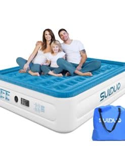 Colchón de Aire de Lujo SULDUO Queen con Bomba -Azul